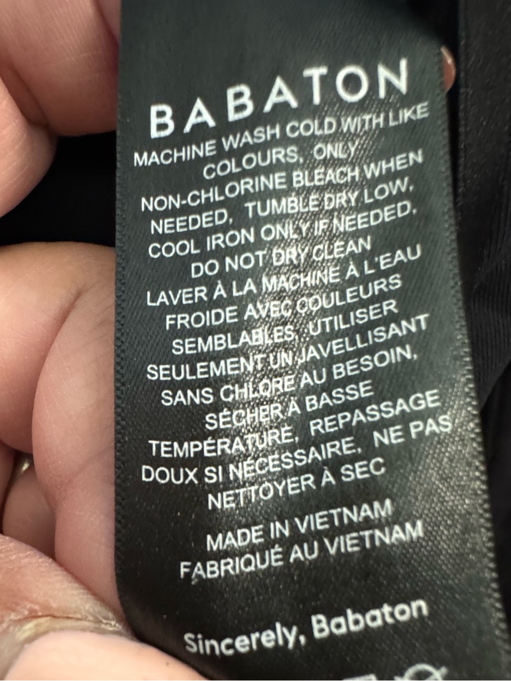 Aritzia BabatonBlack Long-Sleeve Square Neck Bodysuit - Picture 5 of 7